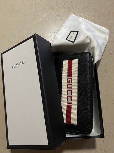 Pre-owned Gucci $870  Large Wallet  Monogram Black 408831 Italy