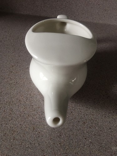 New White Neti Ceramic Pot Nasal Sinus Cleaner Cleanser Rinse Flush Irrigate