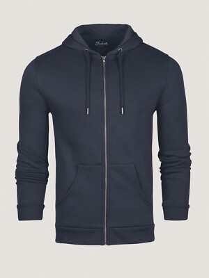 Fresh Clean Threads Zip Up Odyssey Blue Hoodie - Medium