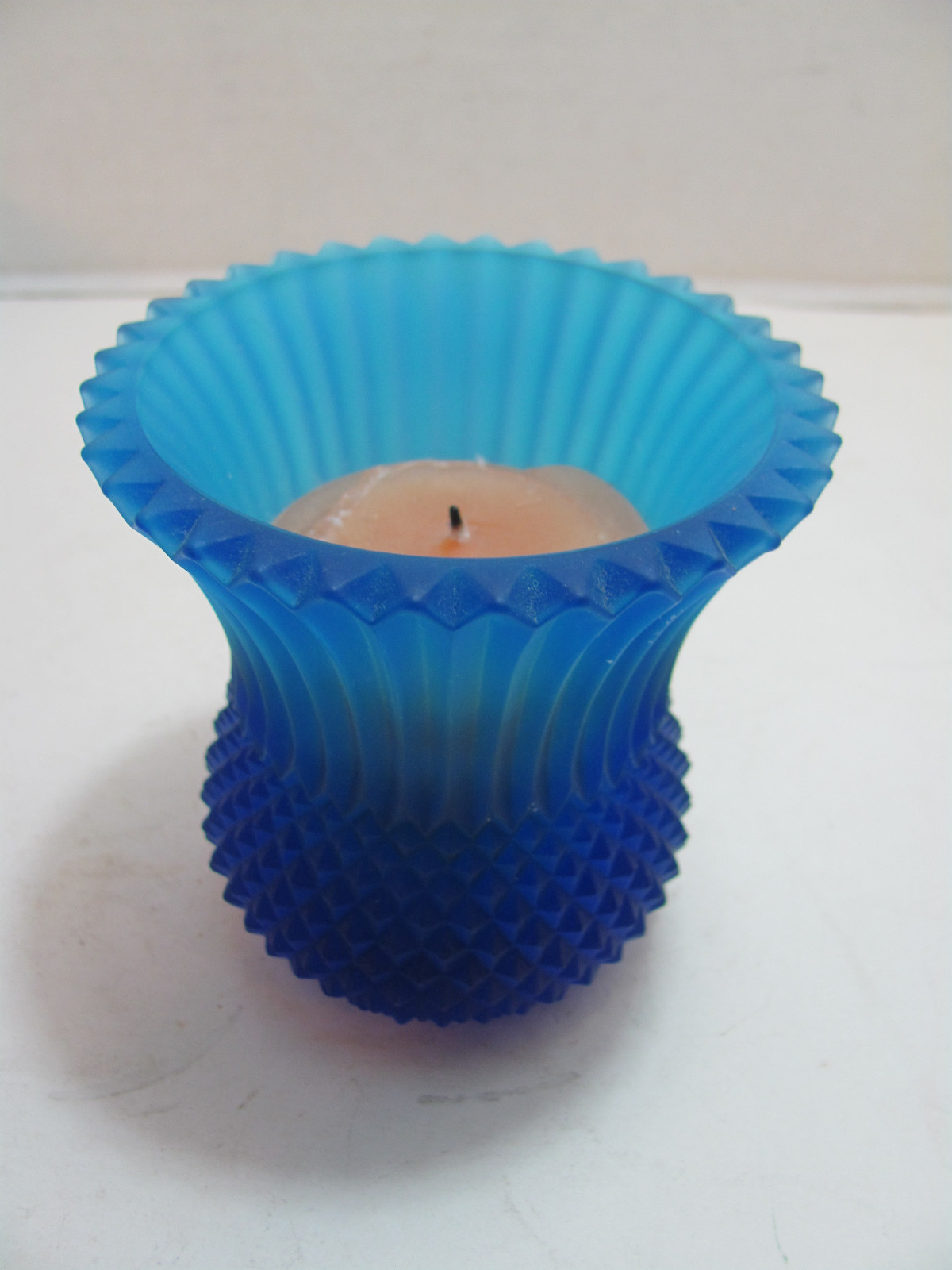 VINTAGE COBALT BLUE VOTIVE CANDLE HOLDER