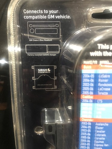 Sirius Connect GM Compatible Sirius Tuner for 2003-2007&1/2. SIR-GM1 NEW IN BOX