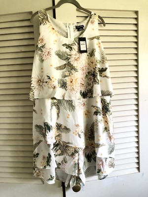 Avenue City Chic Womens Tropical Plus Size Playsuit Size 20 NWT MSRP $99