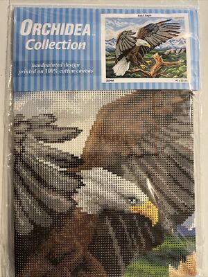 Zweigart Orchidea Collection Bald Eagle Printed Cross Stitch Canvas 3004M