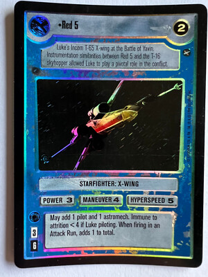 Decipher Star Wars CCG Reflections I 1 Red 5 Foil