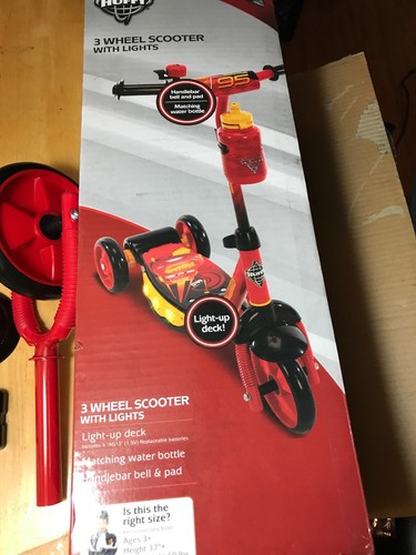 Disney Pixar Cars Huffy Scooter with Lit Deck -
