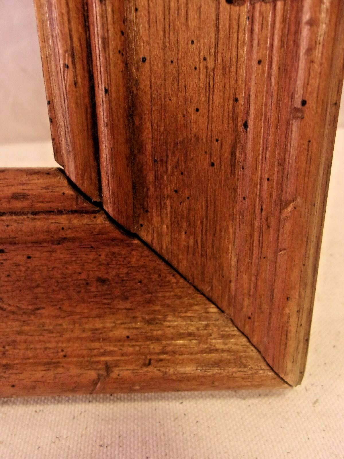 Vintage mid century custom wood frame 17 1/2 x 20 1/2 holds 14x17 molding 2