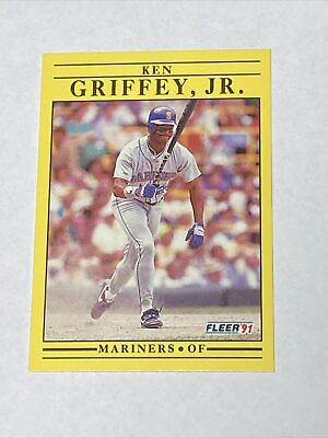 1991 Fleer Ken Griffey Jr. #450 Seattle Mariners, HOF 