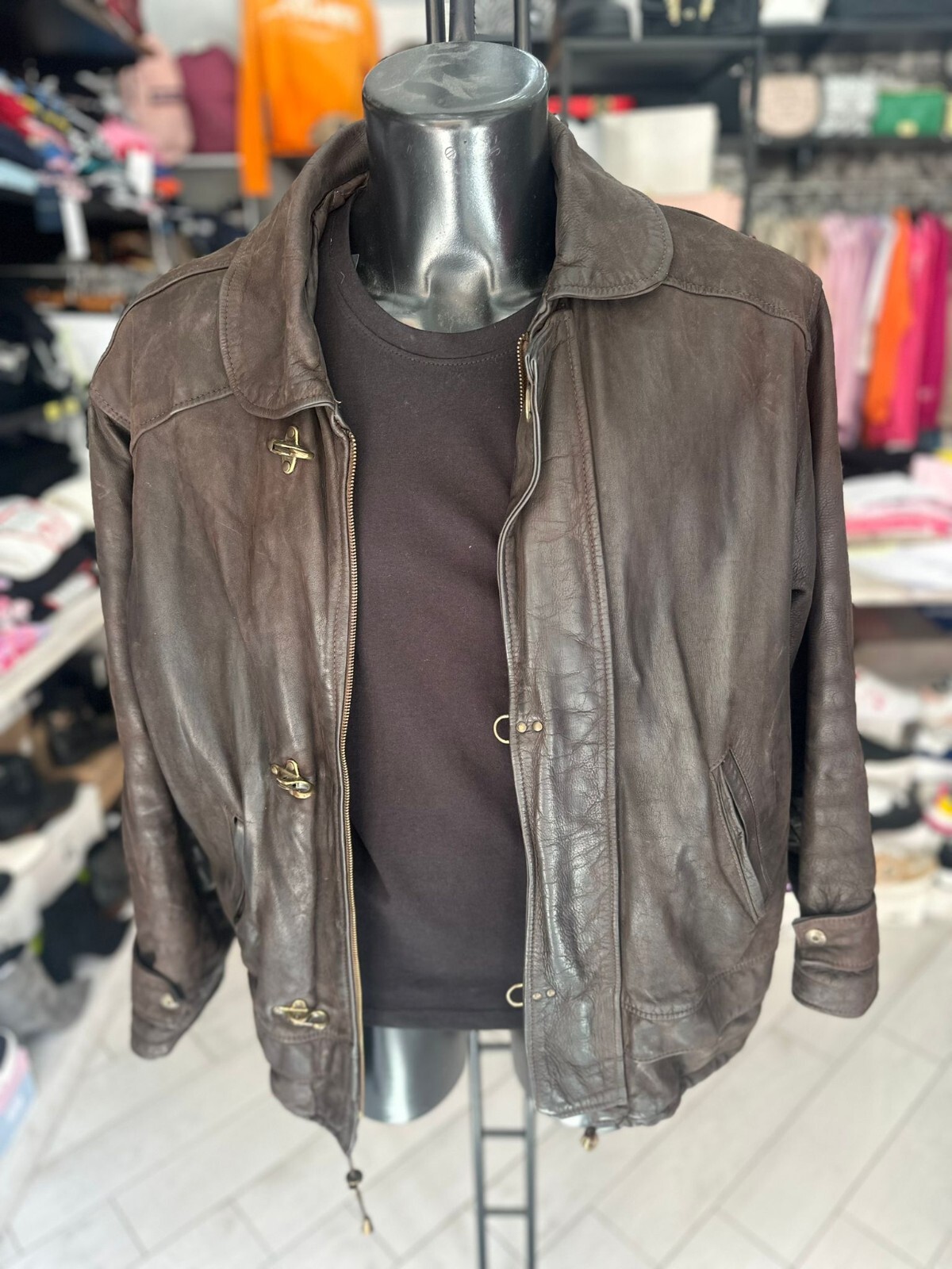 Pellitalia Jacket in Real Leather Used Men Man Size M Brown
