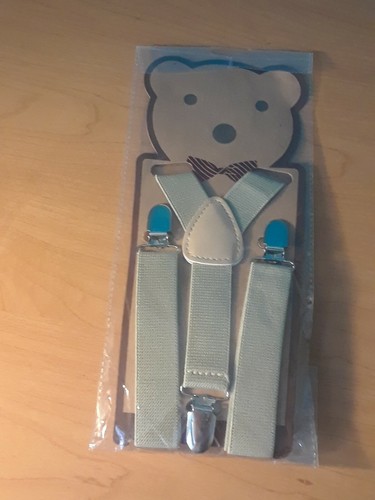 Clip-on Susoenders Elastic Adjustable Y-shape Braces  With Bow Tie