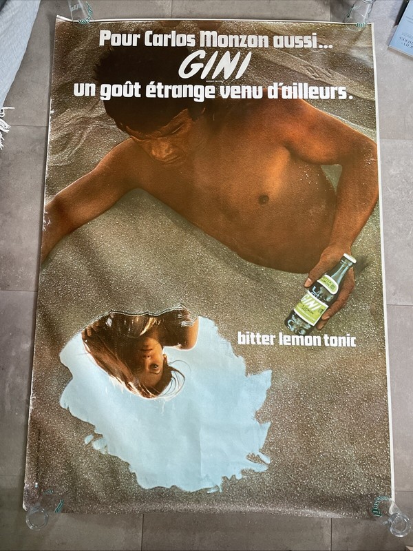 Grande Affiche Originale Gini Avec Carlos Monzon - Boxe -  119 X 173 Cm