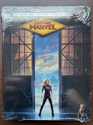 Captain Marvel [ Limited Edition STEELBOOK ] (4K Ultra HD + Blu-ray) NEW