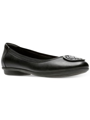 

КОЛЛЕКЦИЯ ОТ CLARKS Женские кожаные туфли-слипоны Lola из черного граселина с носком, 7,5 м, Черный, 26131536