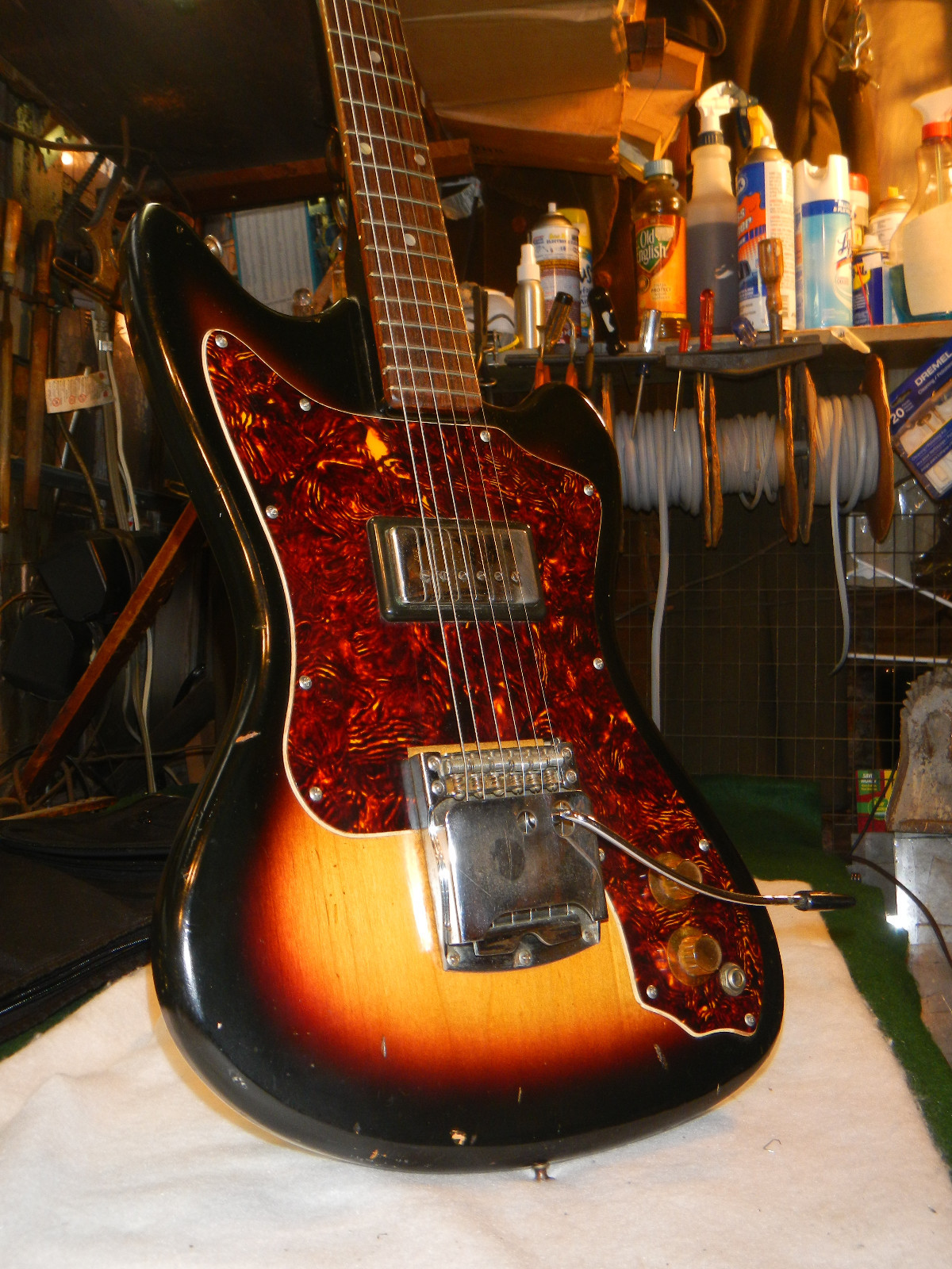 Vintage 60's Supro Lexington Guitar Sunburst Sounds Great all Original Tremelo