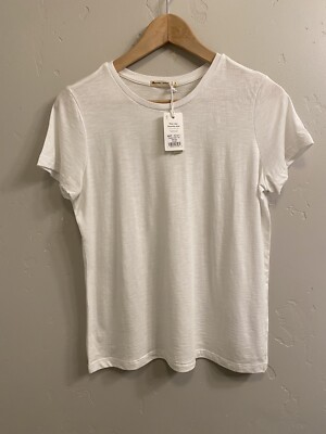 MARINE LAYER NWT Women s Size Small  White Classic Crew Neck Tee Shirt USA $45