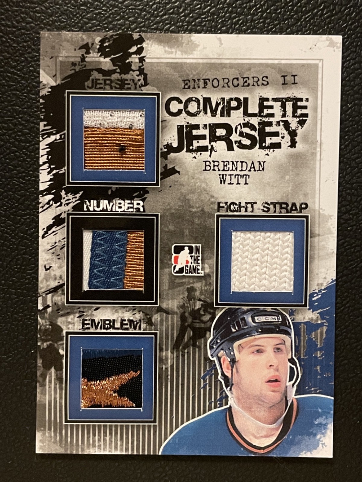 2013 In The Game Complete Jersey Enforcers II #CJ18 Brendan Witt Patch