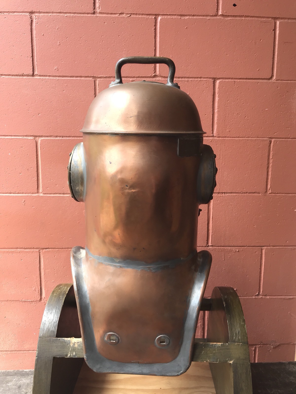 WW I MILLER-DUNN DIVINHOOD Style 3 US NAVY STANDARD Shallow Water Diving Helmet