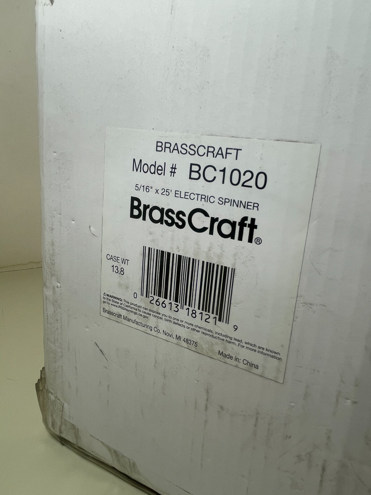 BrassCraft Hand Held Drain Cleaning Machine 5/16" x 25' Kink Resistant Cable