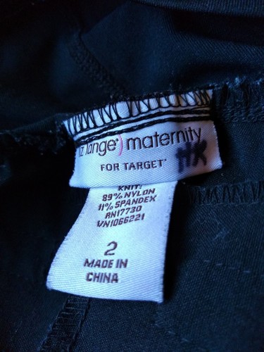 Liz Lange Womens Maternity Dress Pants Size 2 Full Belly Panel Black Work Slacks