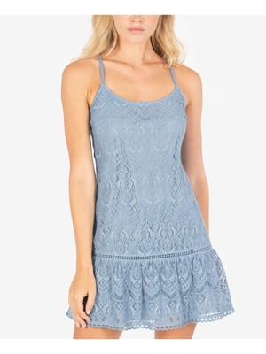 

Женское голубое платье SPEECHLESS на тонких бретельках Mini Fit + Flare Dress Juniors, Light blue