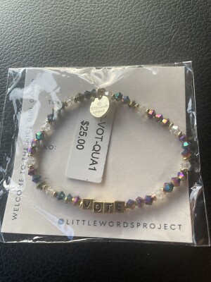 NWT Little Words Project VOTE Friendship Swifties Howlite Stretch Bracelet