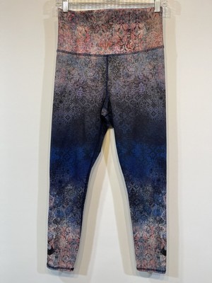 EVOLUTION AND CREATION Leggings MEDIUM Active Wear Pants Blue Pink EPOC