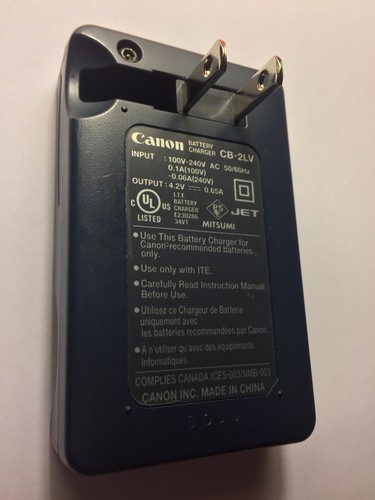 Original CANON Battery Charger CB-2LV Tested & Works Ships Fast 1st Class USA