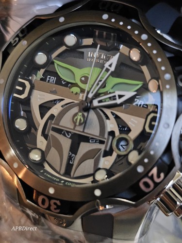 Pre-owned Invicta - Star Wars 228 Grogu Mandalorian - Venom 1000m Baby Yoda Mens Watch