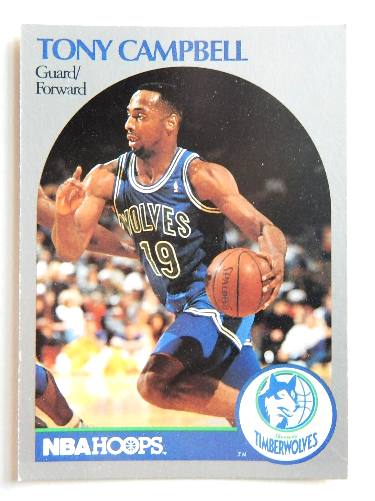 Tony Campbell #185 NBA Hoops 1990 Basketball Card (Minnesota