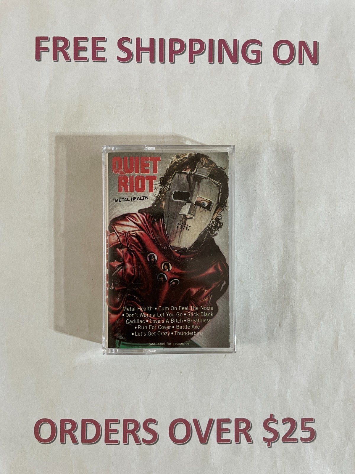 Language:QUIET RIOT METAL HEALTH "CUM ON FEEL THE NOIZE":$1 and UP 80s 90s METAL Buy $25 get free shipping CASSETTE TAPES BUILD YOUR LOT