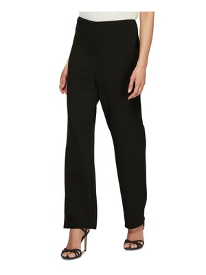 

ALEX EVENINGS Womens Black Wear To Work Брюки прямого кроя Petites, Черный, 260122