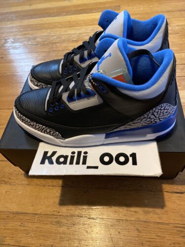 Nike Air Jordan 3 Retro Black Sport Blue 136064-007 Cement Nike Air Jordan 3 Retro Black Sport Blue 136064-007 Cement
