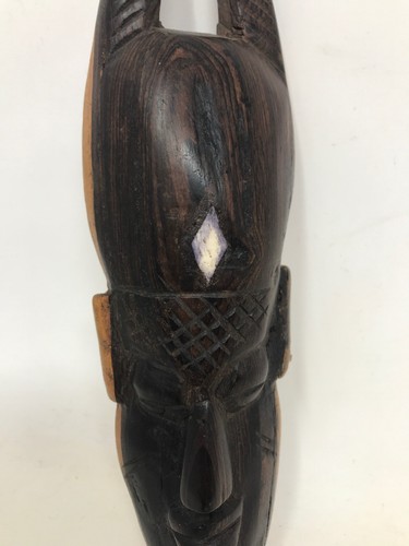 Native Folk Art Mask Hand Carved Hard Wood Man Face Wall Hanging Decor 9