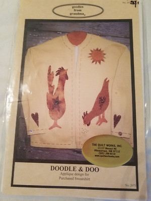 Goodies from Grandma Patterns Doodle & Doo Hens Applique Sweatshirt Joan Olson