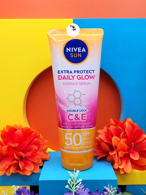 Nivea Extra protect daily glow Essence Serum 50x C&E SPF50 PA+++ UVA UVB 180 ml