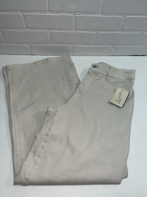 NWT! Universal Thread Wide Leg Ankle Comfort Stretch Size 6 Light Brown
