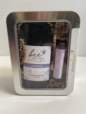 Sister Bees  Bee Polished Lavendar Natural Deodorant & Natural Lip Balm Set