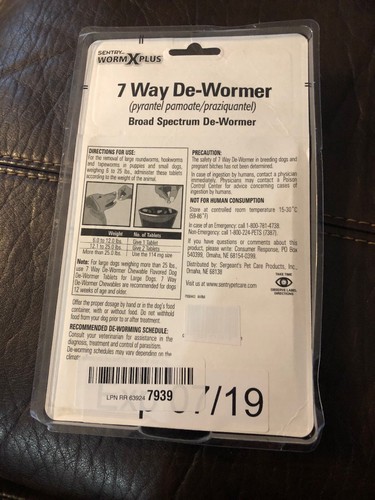 Sentry WormX Plus 7 Way Dewormer For Puppies & Small Dogs 12 Flavored Chewable