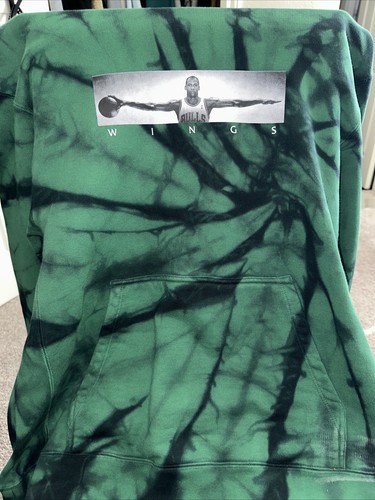 jordan wings hoodie green tie dye