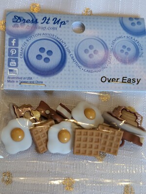 Jesse James Dress It Up Buttons Over Easy Breakfast Eggs Waffles Bacon Crafts