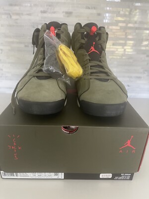 NIKE AIR JORDAN 6 TRAVIS SCOTT GREEN KHAKI VI OG RETRO 14 DUNK FORCE CACTUS JACK
