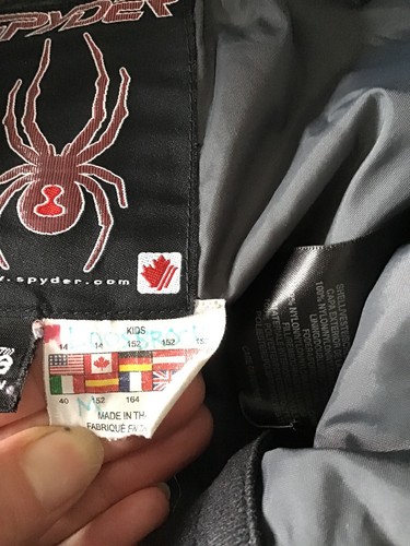 Spyder 14 Boys Black Ski Snowboard Training Bibs Thinsulate Adjustable Softshell