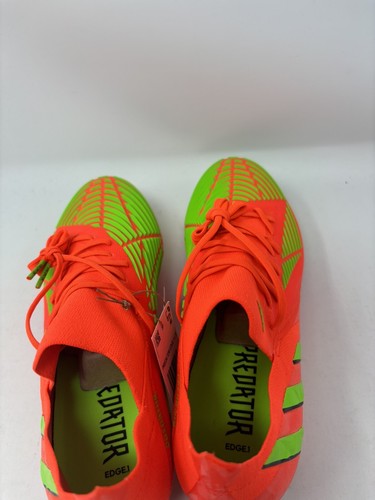 Adidas Predator Edge.1 SG Soccer Cleats Solar Red Orange GW1010 Mens Sz 9.5 New