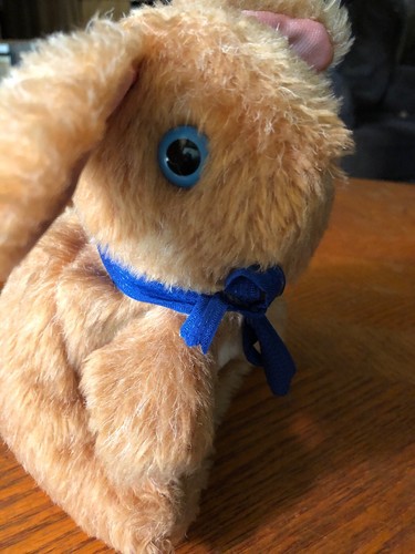 Vtg Brown Fisher Price Bunny Rabbit Puppet Satin Ears 1981