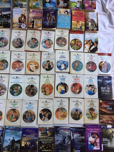 Huge Lot 74 Harlequin Romance Books Presents Intrigue Love Inspired