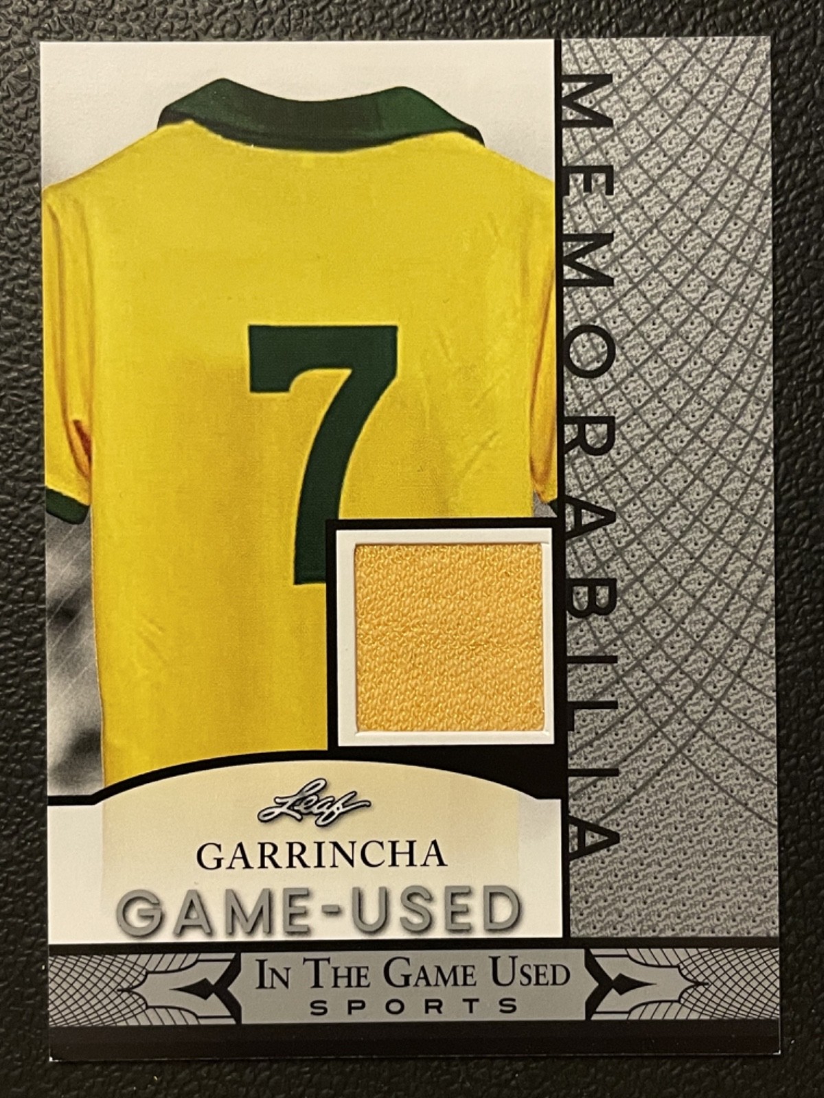 2024 Leaf In The Game Used Memorabilia Silver Garrincha Jersey