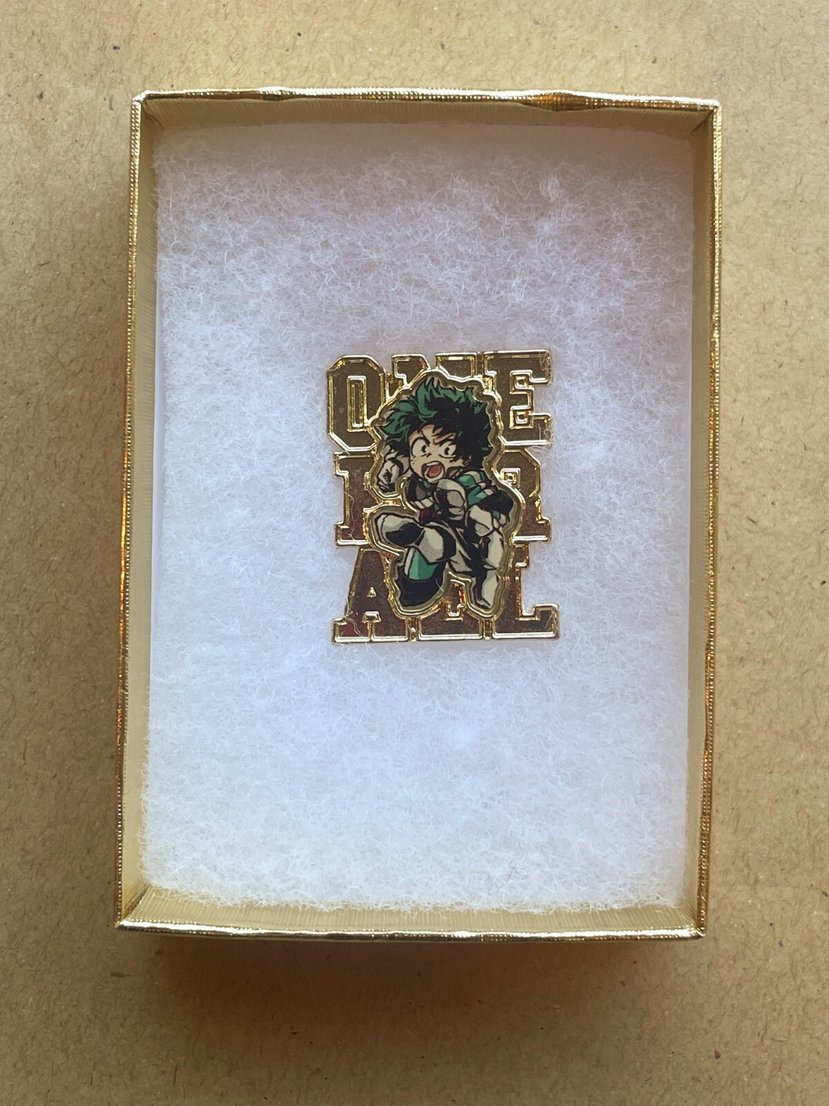 My Hero Academia ONE FOR ALL Lapel Pin Manga Anime Bones Gift Box Included