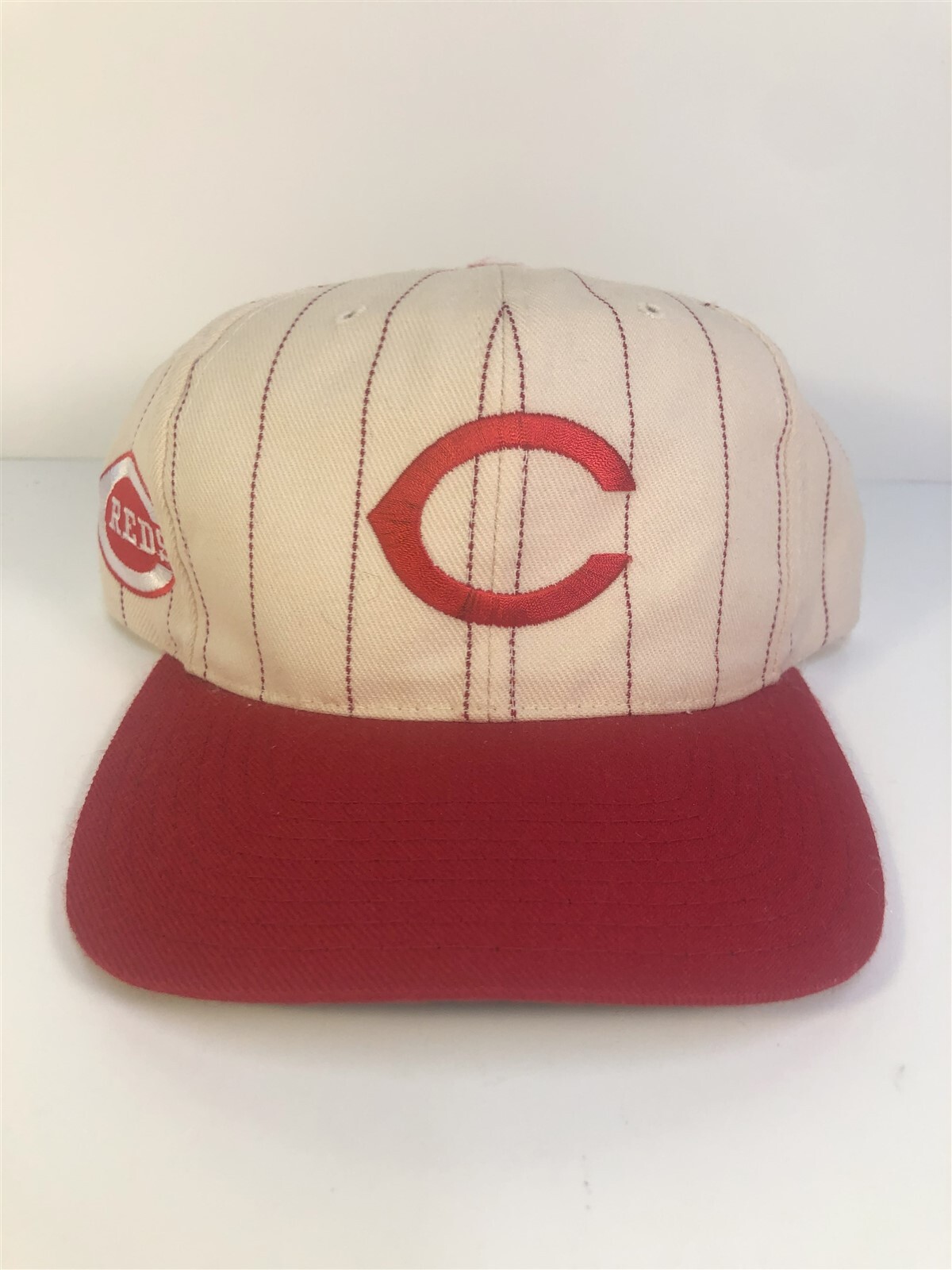 VTG American Needle Cincinnati Reds Pinstripe Blockhead VTG American Needle Cincinnati Reds Pinstripe Blockhead