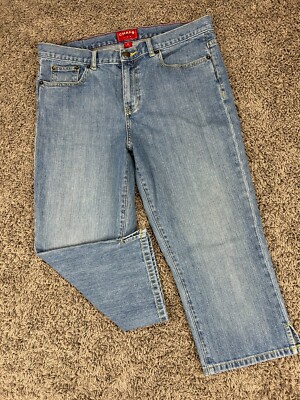 Chaps Jeans Denim Womens Size 10 Blue Medium Wash Capri