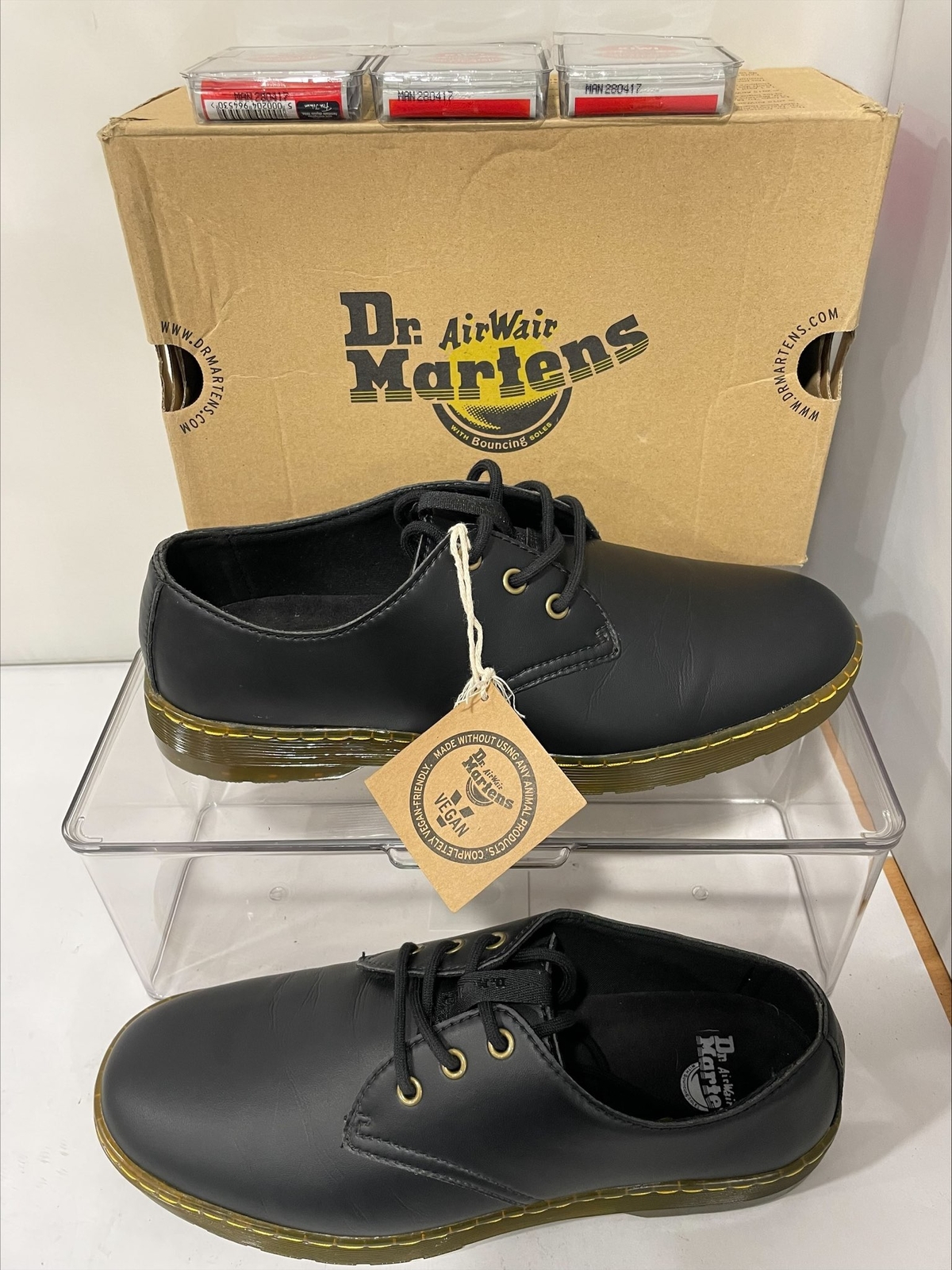 DR. MARTENS 6DR. MARTENS MEN'S CORONADO V DERBYS UK 10 BLACK FREE SHOE WIPES