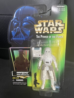 STAR WARS The Power of the Force SNOWTROOPER Action Figure 1997 NEW Green Card